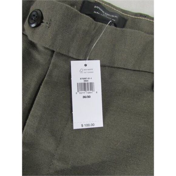 Banana Republic NWT Grey Men's Slim-Tapered Fit Pant  Size: 36 X 30 - Picture 11 of 11